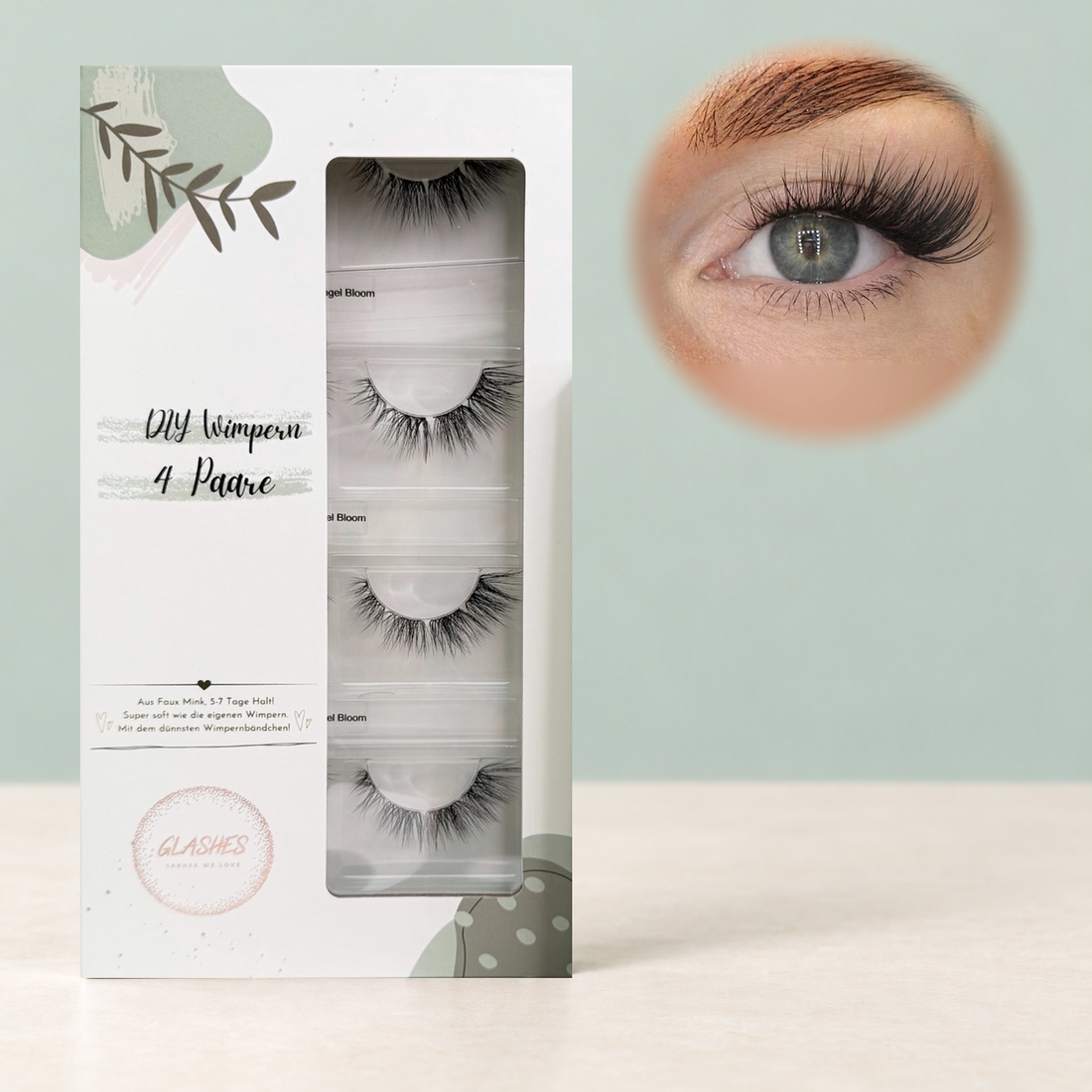 Nahaufnahme des Glashes Modells Holy Lash mit FlexiBand