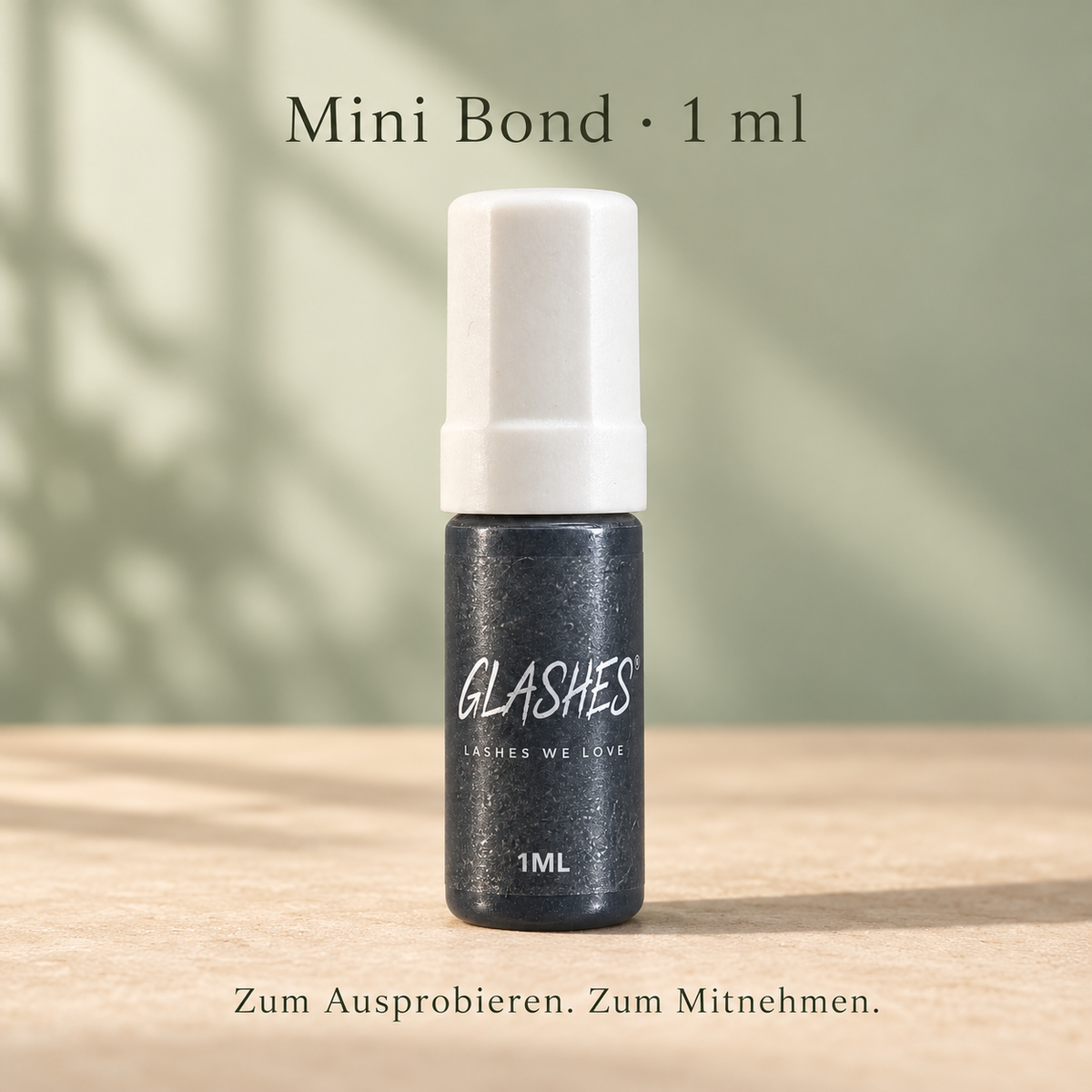 Glashes Mini Bond Wimpernkleber mit 1 ml als Probier- und Reisegröße