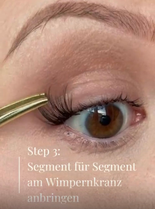 Cluster wimpern anwendung