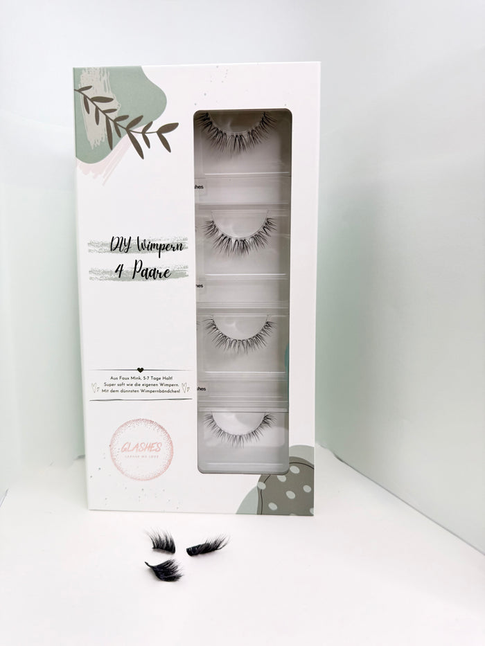Leggy Lashes DIY Wimpern Dolleye 12mm CC-Curl — 4 Paar in Box von Glashes