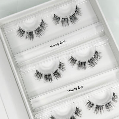 Honey Eye DIY Wimpern — offene 4er Box mit Dolleye Look von Glashes