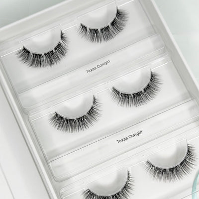 Texas Cowgirl DIY Wimpern — offene 4er Box mit Dolleye Look von Glashes