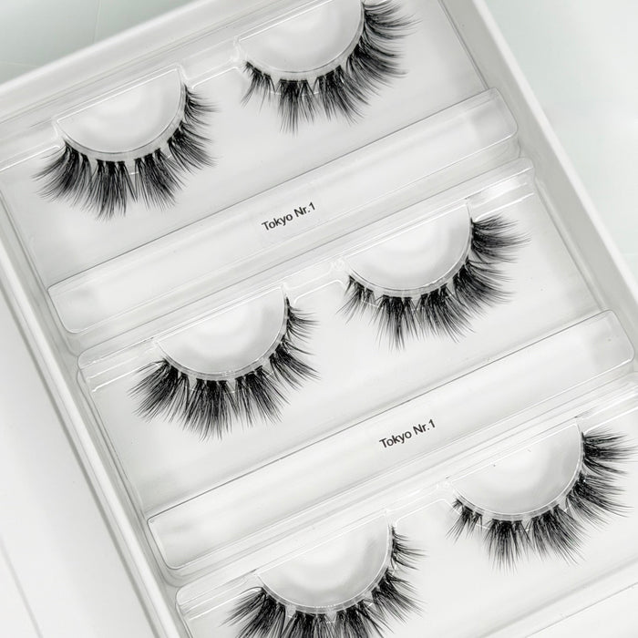 Tokyo Nr.1 DIY Wimpern — offene 4er Box mit Dolleye Look von Glashes