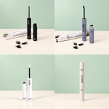 Vier Glashes Kleber Sets: Schwarz, Grau, Transparent und Braun