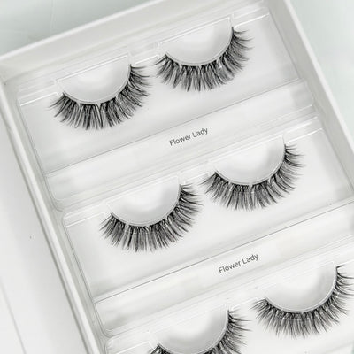Flower Lady Dolleye DIY-Wimpern von Glashes – Wimpern in der offenen Box, Nahaufnahme