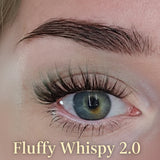 Fluffy Whispy 2.0 DIY-Wimpern von Glashes – Tragebild am Auge