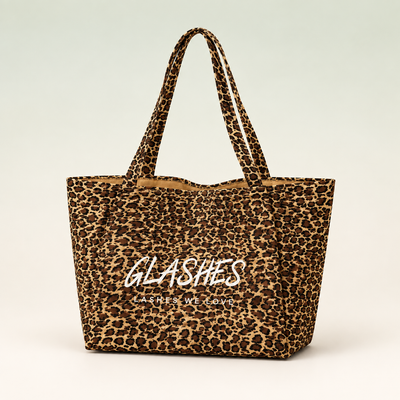 Glashes Tasche im Leopardenmuster