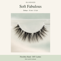 Glashes Soft Fabulous – Originalaufnahme der DIY-Wimpern im Tray, Dolleye, 15 mm, C-Curl.