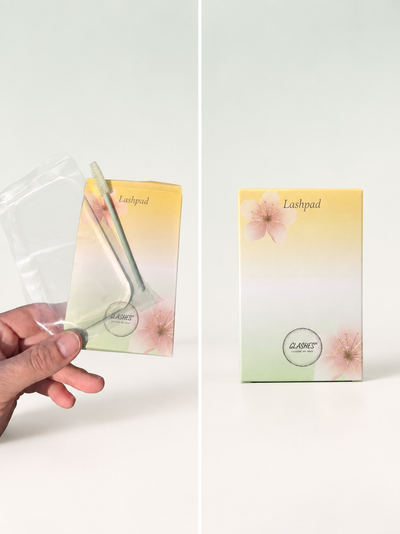 Glashes Lashpad mit Box und Wimpernbürste