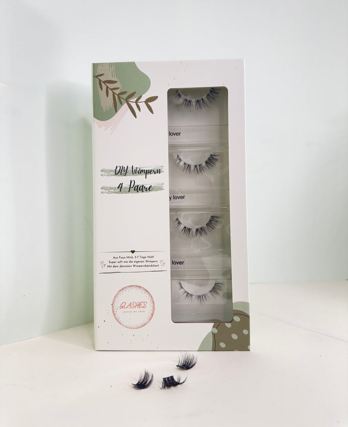 Whispy Lover DIY Wimpern Cateye 8-12mm CC-Curl — 4 Paar in Box von Glashes